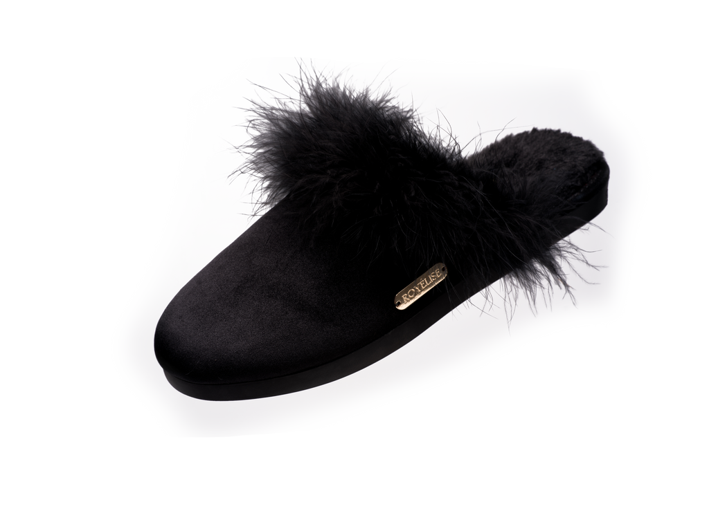 Feathered Velvet Mule