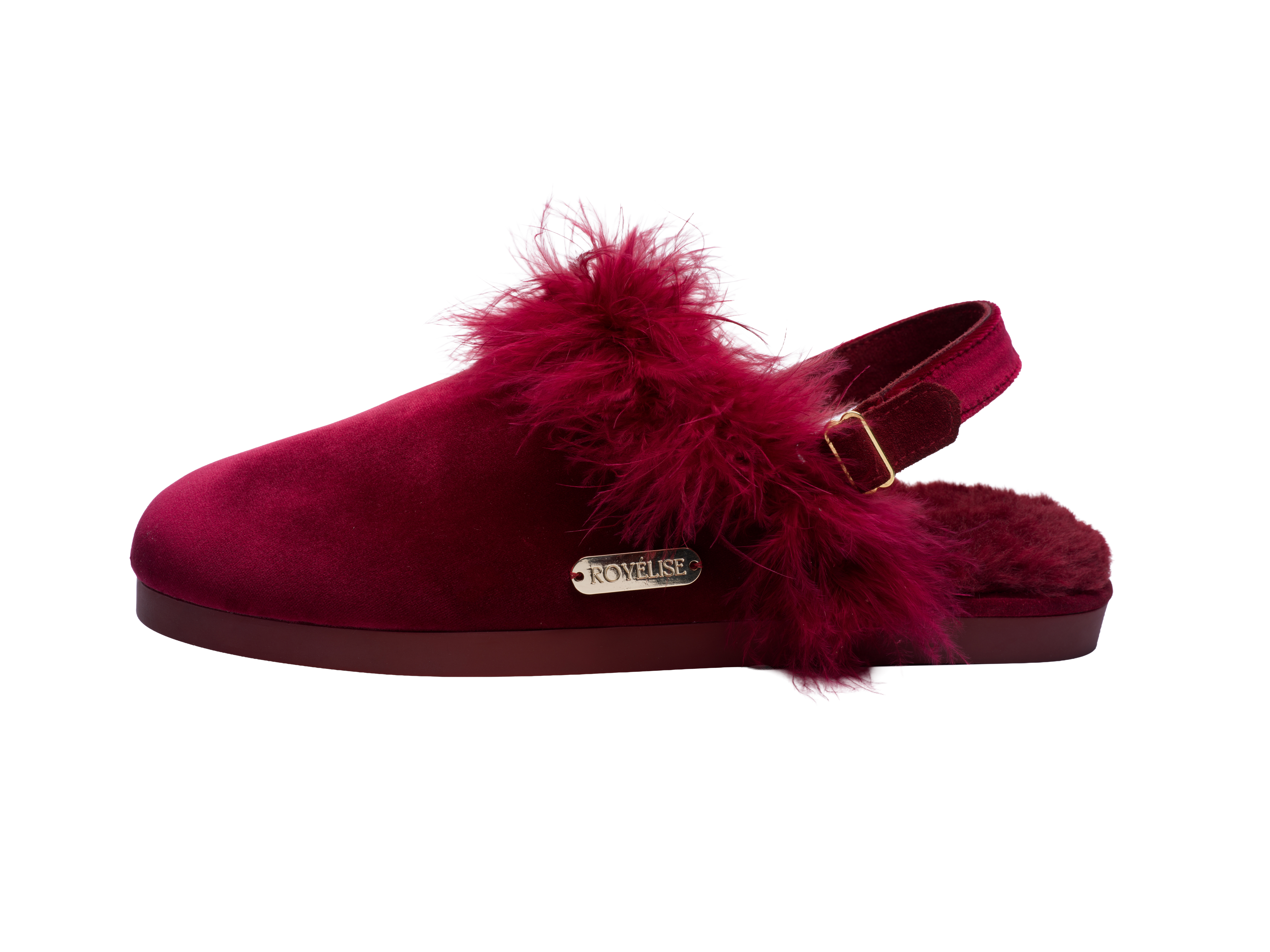 Feathered Velvet Mule