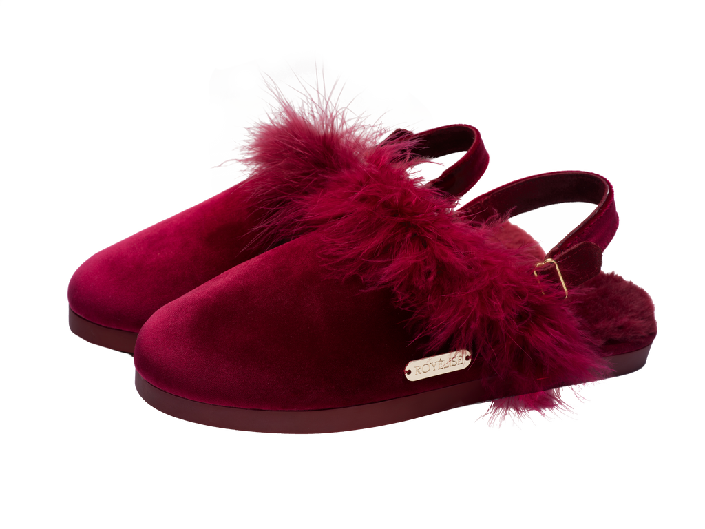 Feathered Velvet Mule