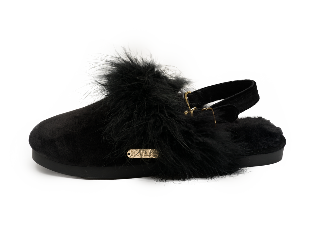 Feathered Velvet Mule