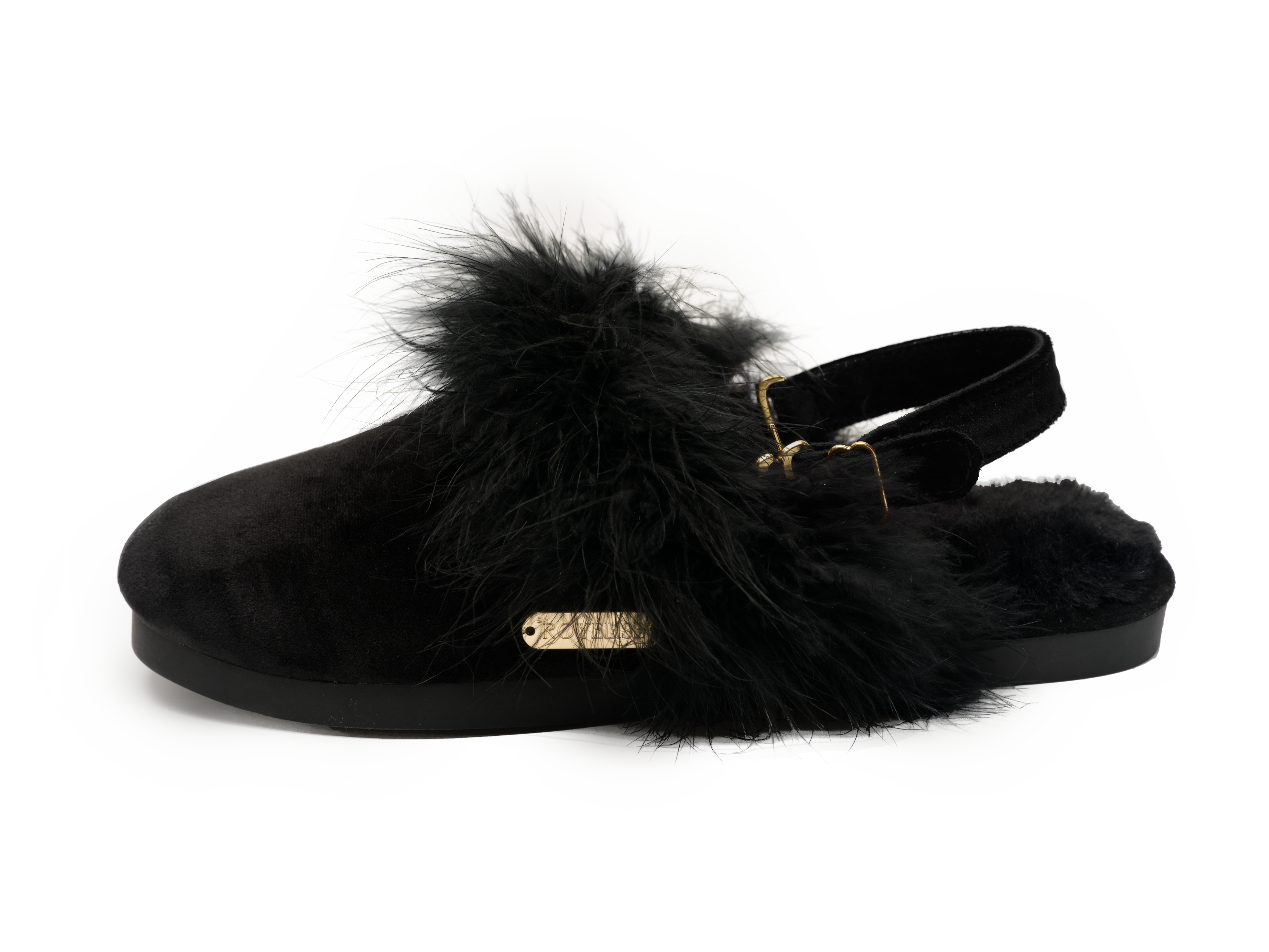 Feathered Velvet Mule
