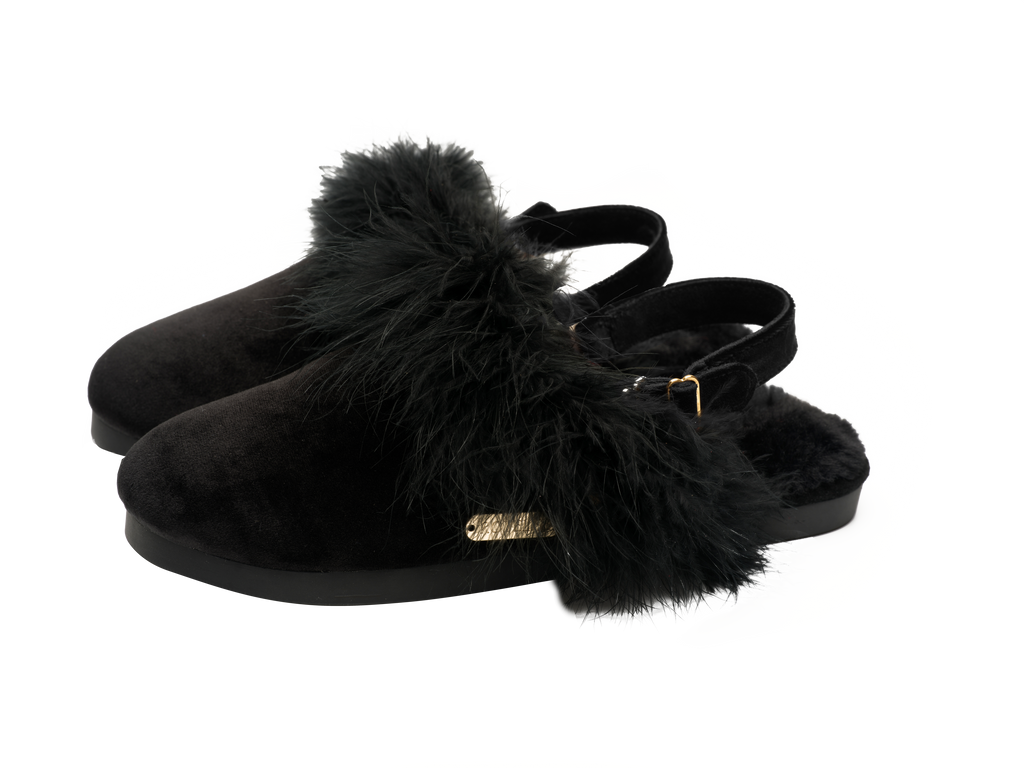 Feathered Velvet Mule