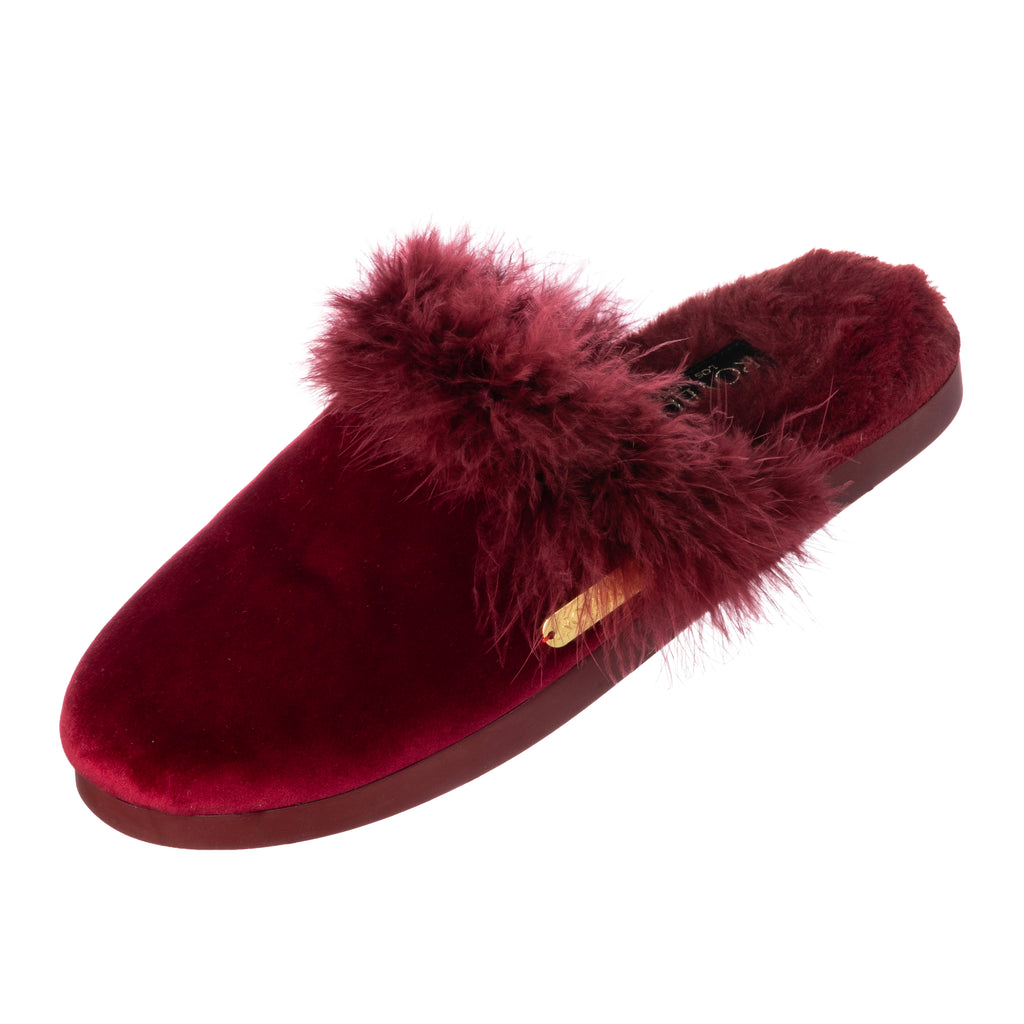 Feathered Velvet Mule