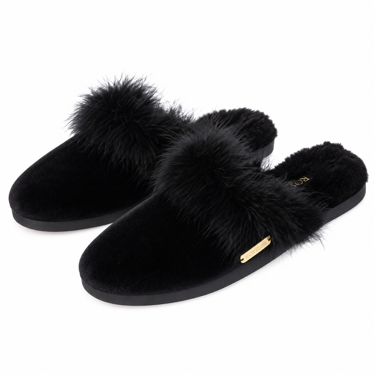 Feathered Velvet Mule
