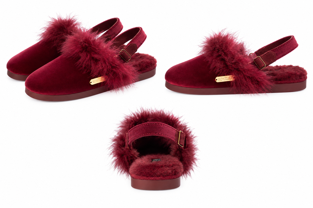Feathered Velvet Mule